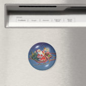 SANTA BUBBLE von SHARON SHARPE Magnet (In Situ (Geschirrspüler))