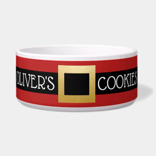 Santa Buckle Personalisierter Name Katze oder Hund Napf