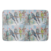 Santa Budgie Budgies Musterteppichpapier Badematte (Vorderseite)
