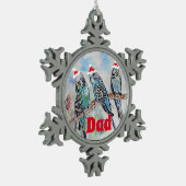 Santa Budgie Parrot Budgies Papa Vater Ornament (Links)