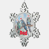 Santa Budgie Parrot Budgies Papa Vater Ornament (Rechts)