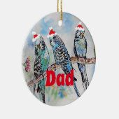 Santa Budgie Parrot Budgies Papa Vater Ornament (Rechts)