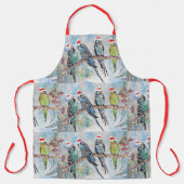 Santa Budgies Budgie Vogelvögel Weihnachtsfeierlic Schürze (Vorderseite)