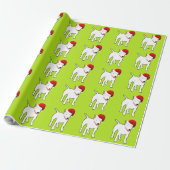 Santa Bull Terrier Geschenkpapier (Ungerollt)