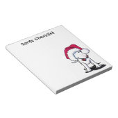 Santa Bull Terrier Notepad Notizblock (angewinkelt)