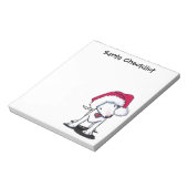 Santa Bull Terrier Notepad Notizblock (Rotiert)