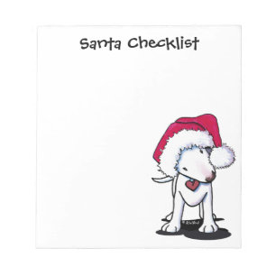 Santa Bull Terrier Notepad Notizblock