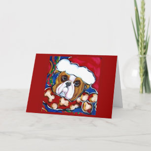 Santa Bulldog Feiertagskarte