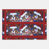 SANTA BULLDOG GESCHENKPAPIER SET (Vorderseite 2)
