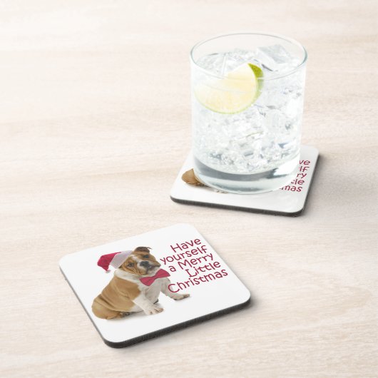 Santa Bulldog Untersetzer (Rechte Seite)