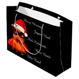 Santa-Bulldogge Große Geschenktüte