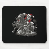 Santa Bulldogging Christmas Cowboy Santa Rodeo Xma Mousepad (Vorne)