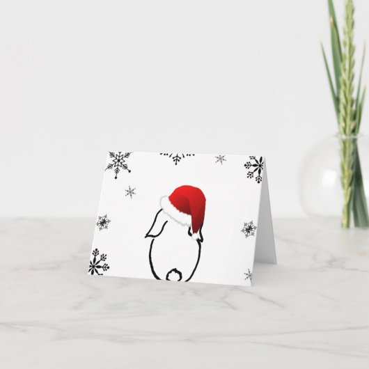 Santa Bunny Blank Card Karte (Vorderseite)