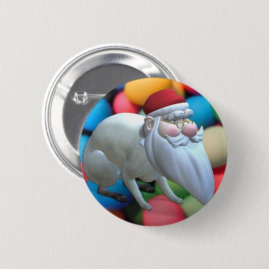 Santa Bunny Button (Vorne & Hinten)