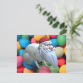 Santa Bunny Feiertagspostkarte (Stehend Vorderseite)