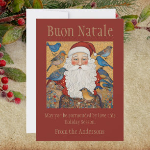 Santa Buon Natale Weihnachtsgrüße Dankeskarte