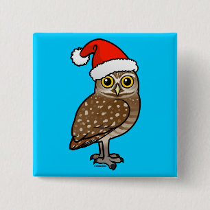 Santa Burrowing Owl Button