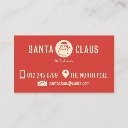 Santa Business Card Visitenkarte (Vorderseite)