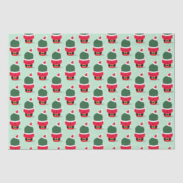 Santa Cactus Holiday Weihnachten Seidenpapier