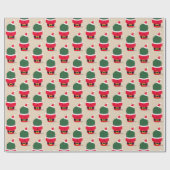 Santa Cactus Holiday Wüste Weihnachten Geschenkpapier (Flach)