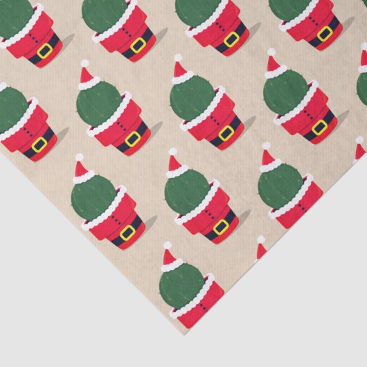 Santa Cactus Holiday Wüste Weihnachten Seidenpapier (Detail)