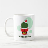 Santa Cactus Name Christmas Kaffeetasse (Links)