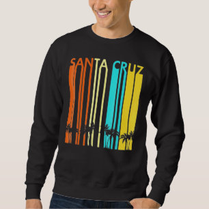 Santa California Retro Vintag Zuhause Cruz Sweatshirt