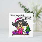 Santa Called Feiertagskarte (Stehend Vorderseite)