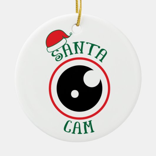 Santa Cam Niedlich Modernes Weihnachtsfest Keramik Ornament (Vorne)