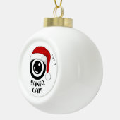 Santa Cam Ornament - Personalisierte Keramik (Rechts)