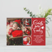 Santa Came Frühgeburt Foto Collage Ankündigung (Stehend Vorderseite)