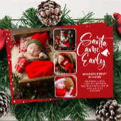 Santa Came Frühgeburt Foto Collage Ankündigung