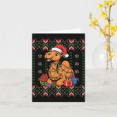 Santa Camel Christmas Ugly Sweater Funny Holiday P Karte (Gelbe Blume)