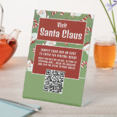Santa Candy, Besuch Santa, QR Code Queue Sockelschild (In Situ)