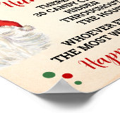 Santa Candy Cane Hunt Weihnachtsspielzeichen Poster (Ecke)