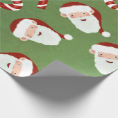 Santa & Candy Cane Muster Weihnachtsfest Geschenkpapier (Ecke)