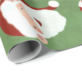 Santa & Candy Cane Muster Weihnachtsfest Geschenkpapier (Rolleneckpunkt)
