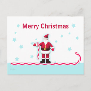 Santa Candy Cane und Sterne Weihnachten