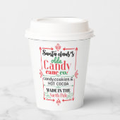 Santa Candy & Cocoa Shop Weihnachten Pappbecher (Vorderseite)