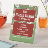 Santa Candy, Santa Claus Besuchszeiten Sockelschild (In Situ)