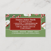 Santa Candy, Santa Claus Entertainer Visitenkarte (Rückseite)