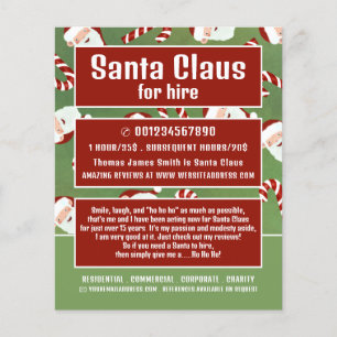 Santa Candy, Santa Claus Entertainer Werbung Flyer