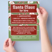 Santa Candy, Santa Claus Entertainer Werbung Flyer (Hand)