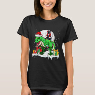 Santa Cane Corso Riding T-rex Weihnachtsbesitzer K T-Shirt
