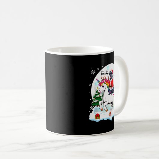 Santa Cane Corso Riding Unicorn Reindeer Christmas Kaffeetasse (VorderseiteRechts)