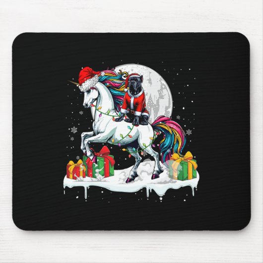 Santa Cane Corso Riding Unicorn Weihnachtsmann Ki Mousepad (Vorne)