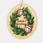 Santa Cap Baseball, benutzerdefinierbarer Keepssak Keramik Ornament (Links)