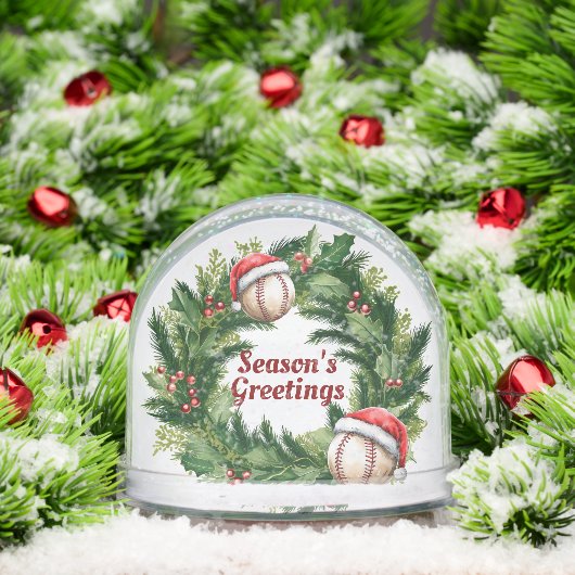 Santa Cap Baseball Customizable  Schneekugeln (Weihnachten)