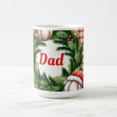 Santa Cap Baseball Dad Personalized Kaffeetasse (Mittel)