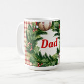 Santa Cap Baseball Dad Personalized Kaffeetasse (Vorderseite Links)